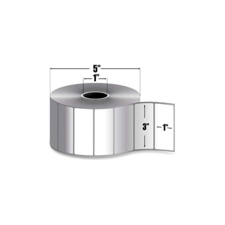 18924 - Zebra Rollo de Etiquetas 3" x 1" POLYPRO 3000T