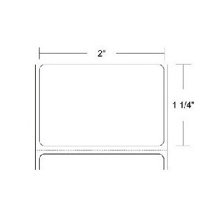 18925 - Zebra Etiquetas 2" x 1.25" POLYPRO 3000T