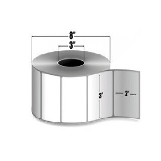 Etiquetas Zebra 10000286 medida 3" x 2" centro 3 - Rollos impresoras