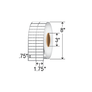 10011988 - Zebra Etiquetas 1.75" x 0.75" POLYPRO 3000T